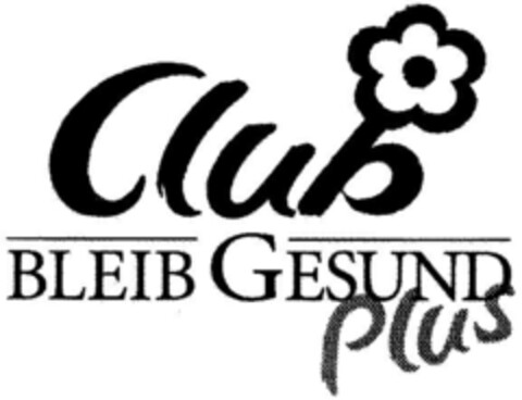 Club BLEIB GESUND plus Logo (DPMA, 10.04.1996)