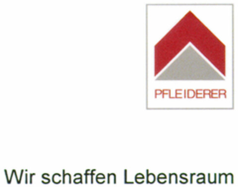 PFLEIDERER Wir schaffen Lebensraum Logo (DPMA, 12/18/1996)