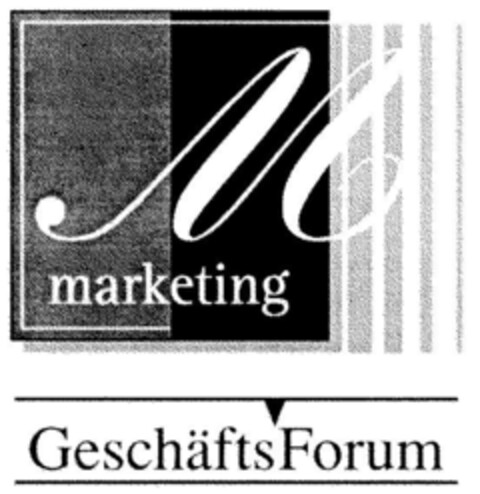 M marketing GeschäftsForum Logo (DPMA, 20.04.1998)