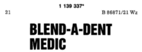 BLEND-A-DENT MEDIC Logo (DPMA, 18.03.1989)