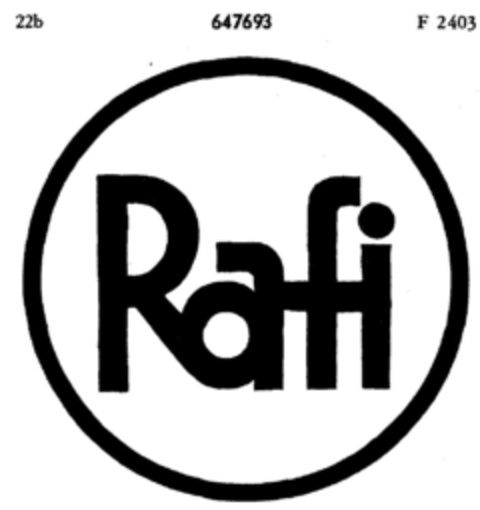 Rafi Logo (DPMA, 22.04.1952)