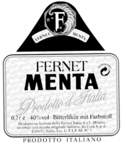 FERNET MENTA Logo (DPMA, 06.03.1992)