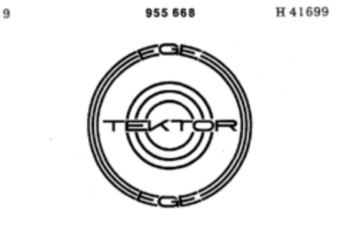 EGE TEKTOR Logo (DPMA, 28.05.1976)