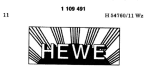 HEWE Logo (DPMA, 02.08.1985)