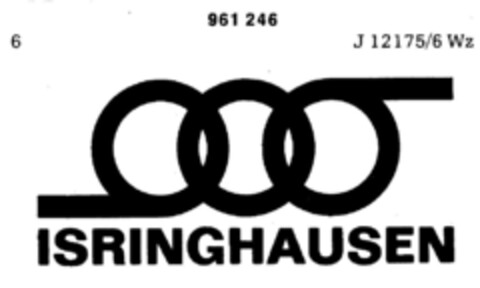 ISRINGHAUSEN Logo (DPMA, 16.08.1975)