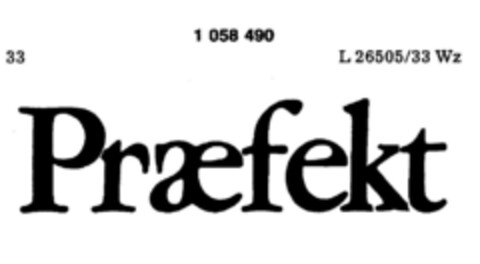 Praefekt Logo (DPMA, 10.05.1983)