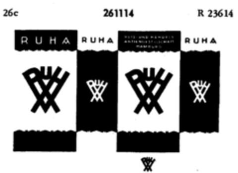 RUHA Logo (DPMA, 16.04.1920)