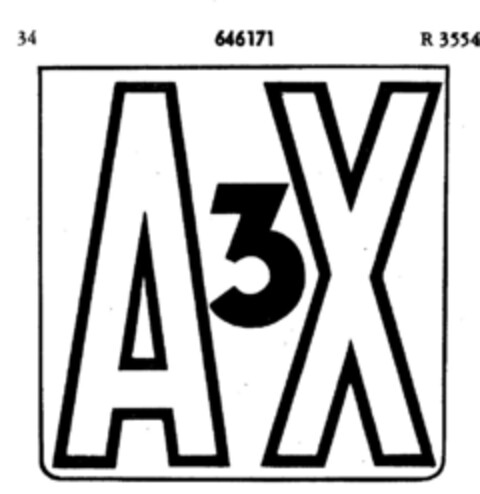 A 3 X Logo (DPMA, 02.08.1952)