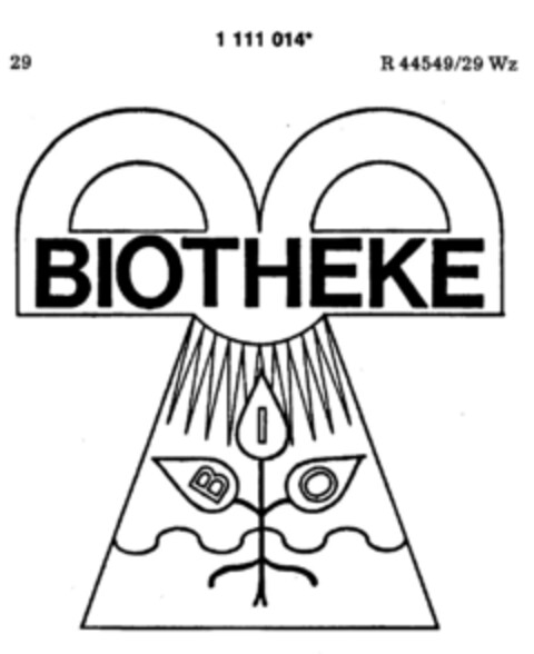 BIOTHEKE Logo (DPMA, 08/09/1986)