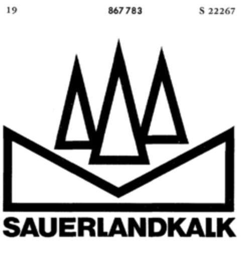 SAUERLANDKALK Logo (DPMA, 03.06.1969)