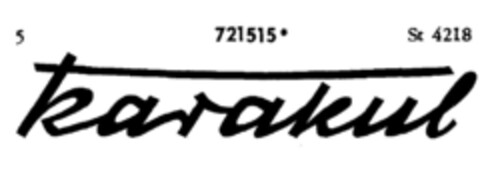 karakul Logo (DPMA, 10/29/1958)