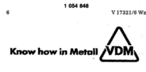 Know How in Metall VDM Logo (DPMA, 13.11.1980)