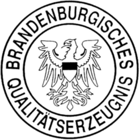 BRANDENBURGISCHES QUALITÄTSERZEUGNIS Logo (DPMA, 20.03.1992)