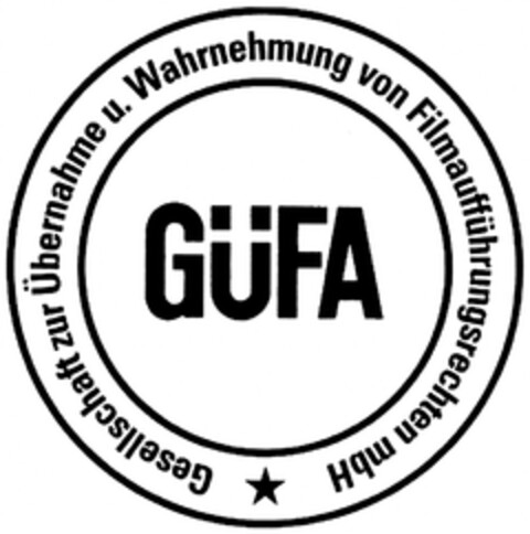 GüFA Gesellschaft zur Übernahme u. Wahrnehmung von Filmaufführungsrechten mbH Logo (DPMA, 08/12/2010)