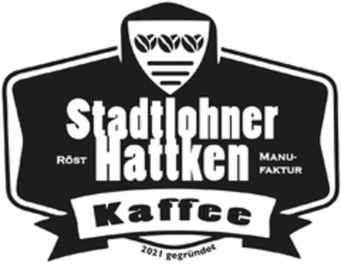 Stadtlohner Hattken Kaffee RÖSTMANUFAKTUR 2021 gegründet Logo (DPMA, 07.11.2022)