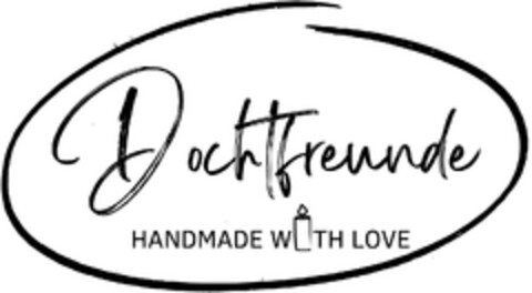 Dochtfreunde HANDMADE WITH LOVE Logo (DPMA, 11.04.2024)