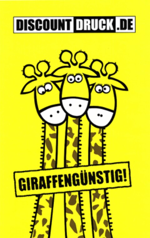 DISCOUNTDRUCK.DE GIRAFFENGÜNSTIG! Logo (DPMA, 12/22/2003)