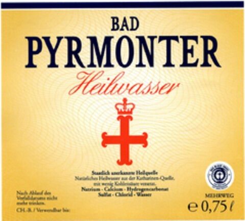 BAD PYRMONTER Heilwasser Logo (DPMA, 17.12.2004)