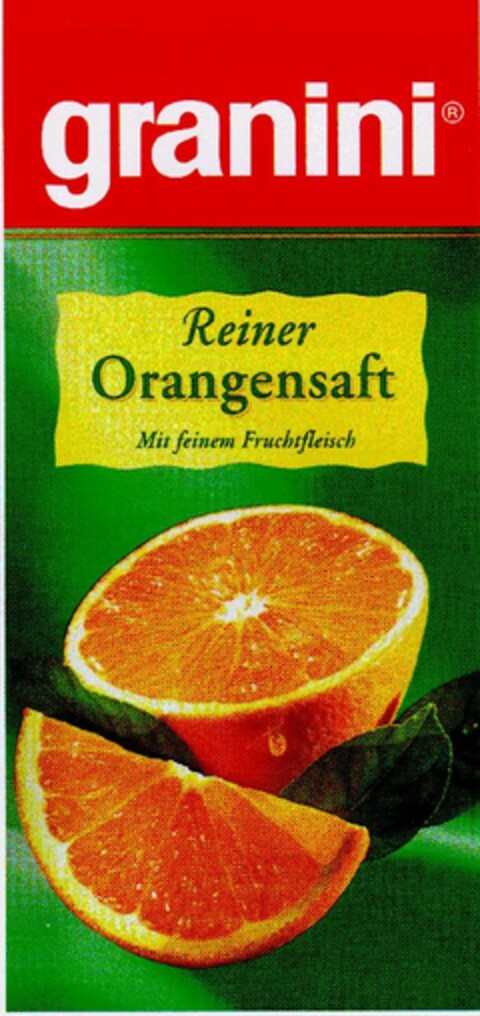 granini Reiner Orangensaft Logo (DPMA, 10.09.1997)