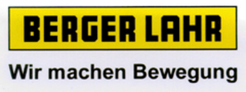 BERGER LAHR Wir machen Bewegung Logo (DPMA, 24.09.1998)