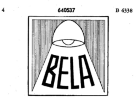 BELA Logo (DPMA, 12/20/1951)