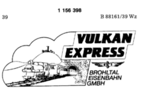 VULKAN EXPRESS Logo (DPMA, 04.09.1989)