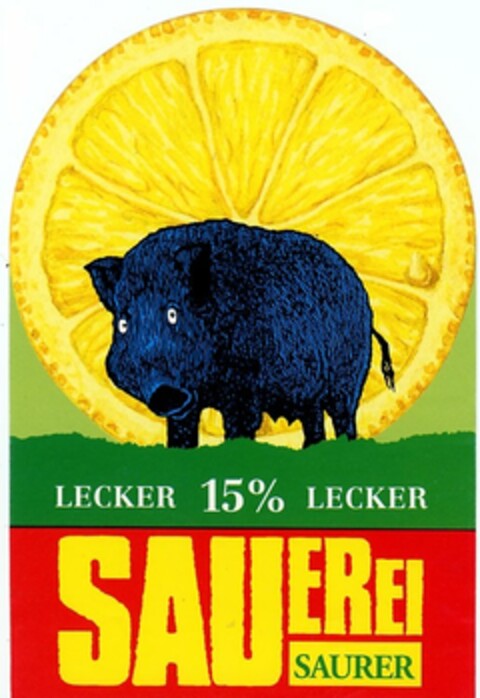 LECKER 15% LECKER SAUEREI SAURER Logo (DPMA, 27.10.1993)