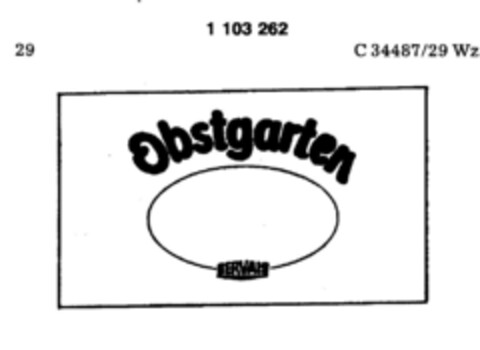 Obstgarten GERVAIS Logo (DPMA, 13.09.1985)