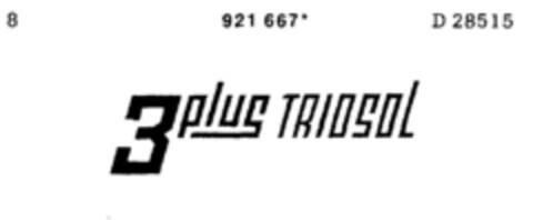 3 plus TRIOSOL Logo (DPMA, 22.03.1974)