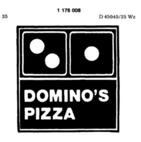 DOMINO'S PIZZA Logo (DPMA, 17.08.1988)