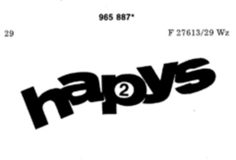 hapys 2 Logo (DPMA, 05.10.1977)