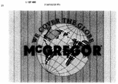 WE COVER THE GLOBE MCGREGOR Logo (DPMA, 09.09.1988)