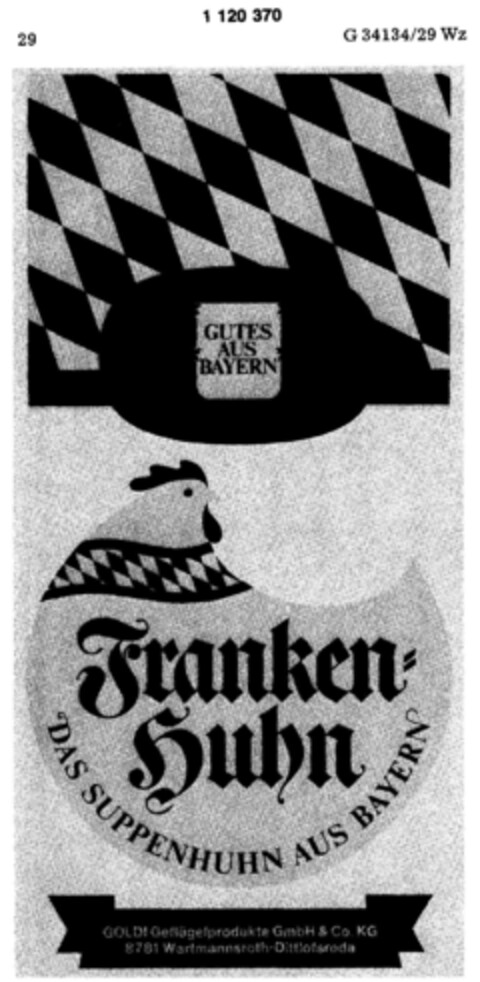 Franken=Huhn Logo (DPMA, 03/17/1987)