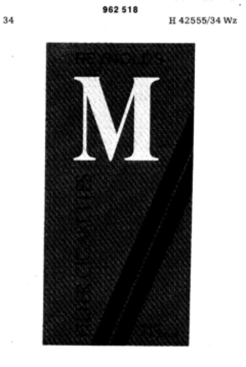 REYNOLDS M FILTER CIGARETTES Logo (DPMA, 23.12.1976)