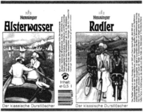 Henninger Alsterwasser Henninger Radler Logo (DPMA, 04/13/1994)