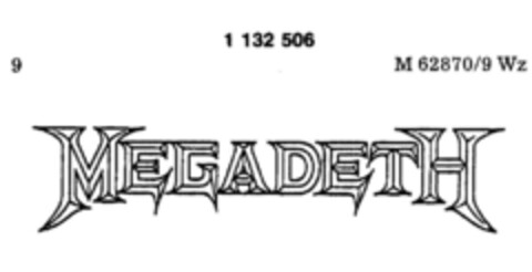 MEGADETH Logo (DPMA, 03.05.1988)