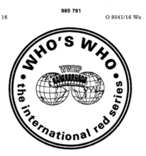 WHO`S WHO the internatonal red series Logo (DPMA, 12.09.1978)