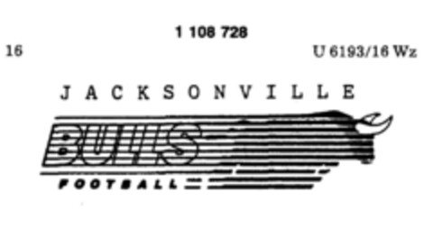 JACKSONVILLE FOOTBALL BULLS Logo (DPMA, 14.12.1983)