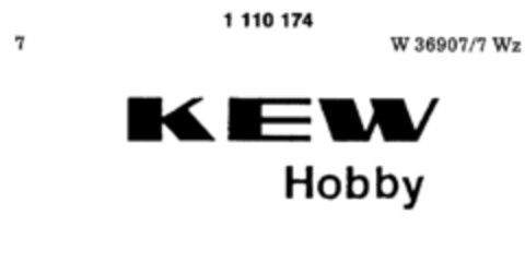 KEW Hobby Logo (DPMA, 20.02.1987)