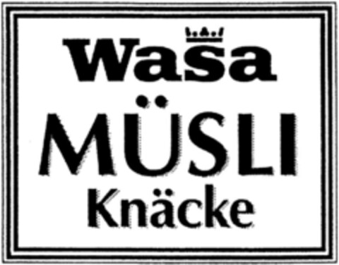 Wasa MÜSLI Knäcke Logo (DPMA, 07/16/1992)