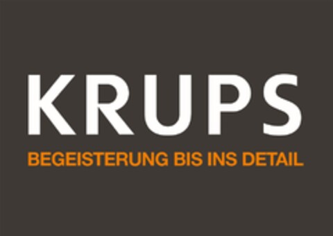 KRUPS BEGEISTERUNG BIS INS DETAIL Logo (DPMA, 16.02.2017)