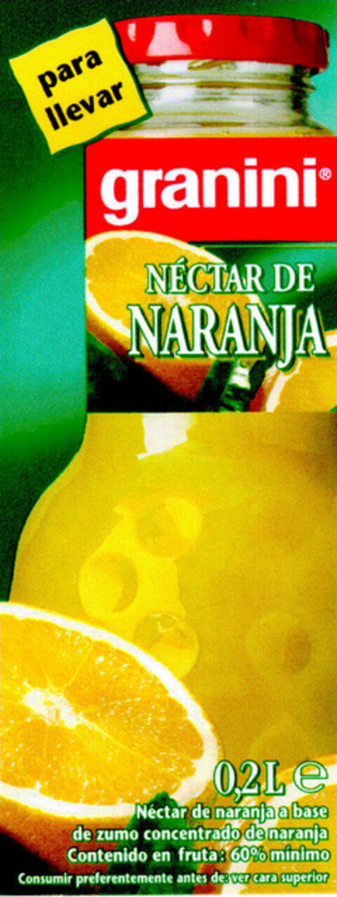 granini NECTAR DE NARANJA Logo (DPMA, 30.03.1999)