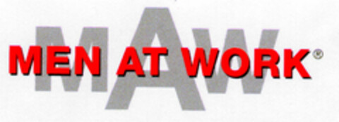 MAW MEN AT WORK Logo (DPMA, 07/09/1999)