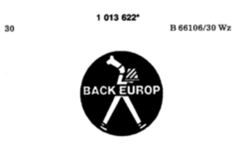 BACK EUROP Logo (DPMA, 26.06.1980)