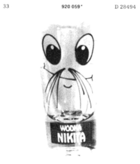 WODKA NIKITA Logo (DPMA, 13.03.1974)