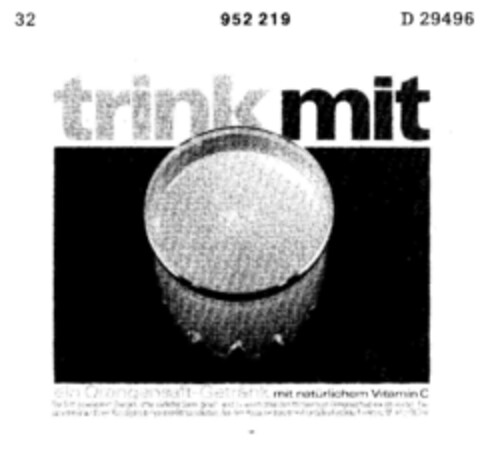 trink mit Logo (DPMA, 07.05.1975)