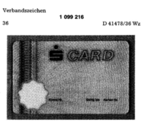 S CARD Logo (DPMA, 26.09.1985)