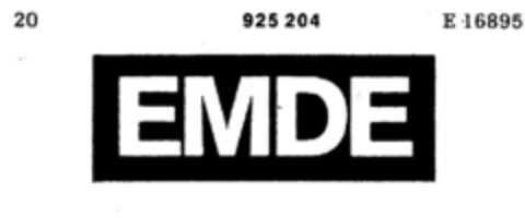 EMDE Logo (DPMA, 25.05.1973)