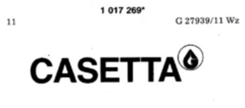 CASETTA Logo (DPMA, 04/30/1980)