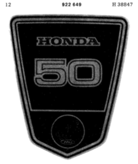 HONDA 50 Logo (DPMA, 05.11.1973)